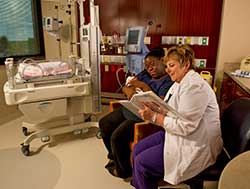 mother and nurse with baby